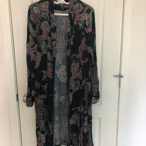 Wilfred printed silk robe